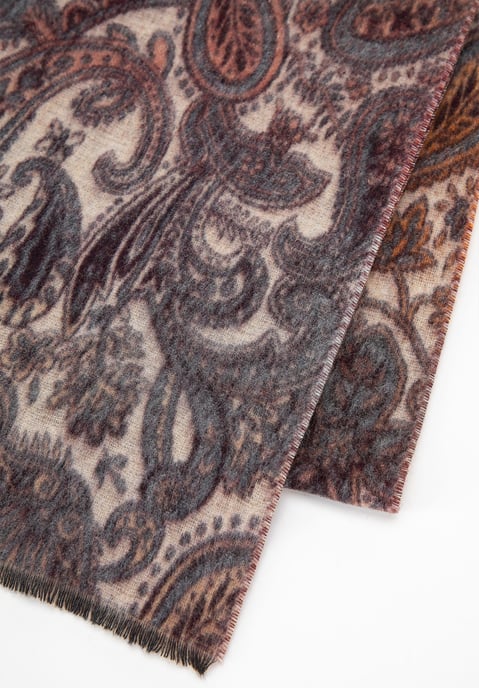 Wittchen Dames Sjaal met Oosters motief, bruin en beige - Image 2