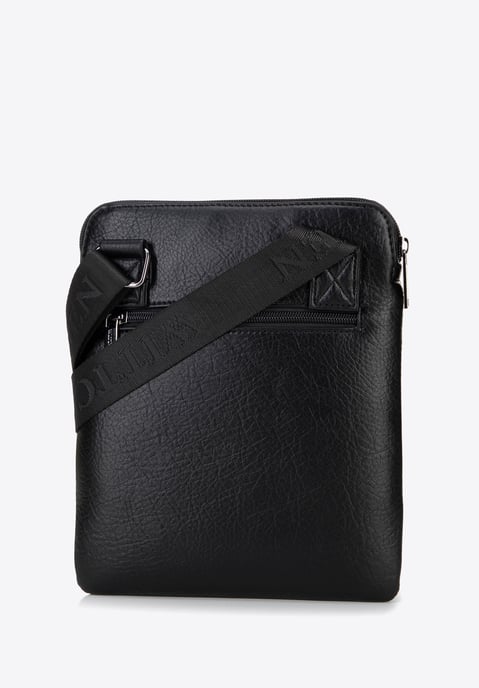 Wittchen Heren Kleine Messenger Bag in Imitatieleer Zwart - Image 3