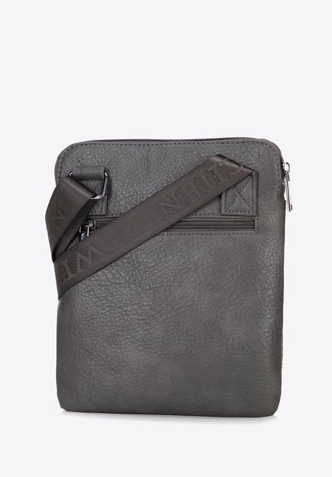 Wittchen Heren Kleine Messenger Bag in Grijs Kunstleer - Image 3