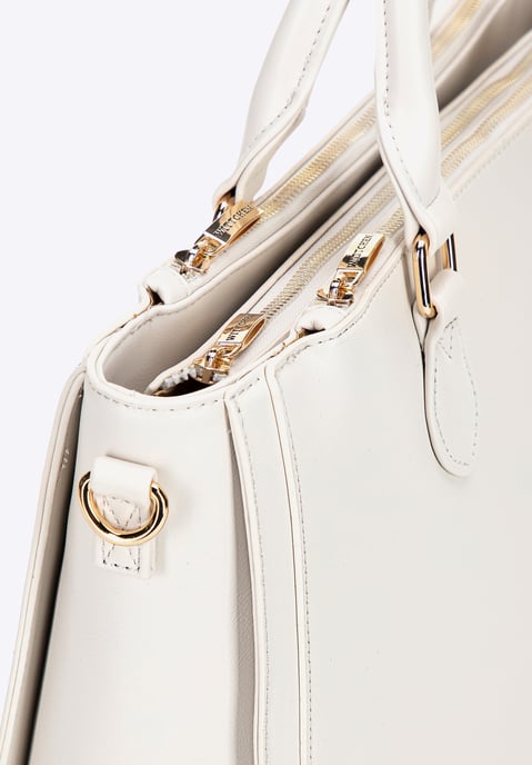 Wittchen Dames 14, 5" Laptoptas, Imitatieleer, Crème, Eco-leer - Image 4