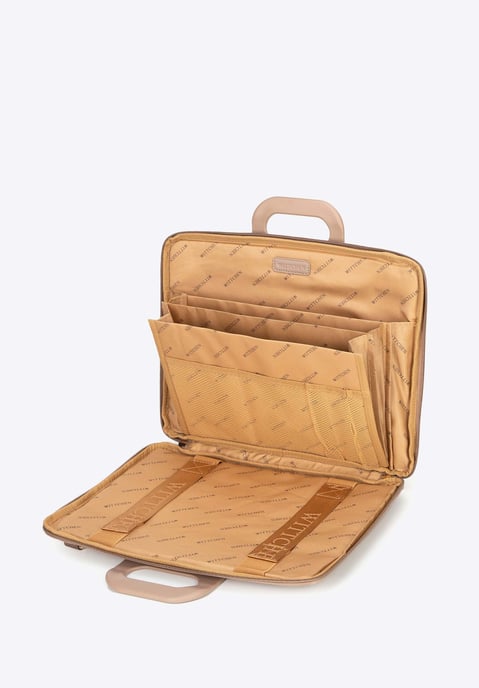 Wittchen Dames 15" Laptoptas in Imitatieleer, Beige, Eco-leer - Image 4
