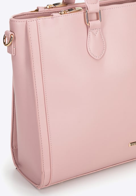 Wittchen Dames 14, 5" Laptoptas in Imitatieleer Roze - Image 4