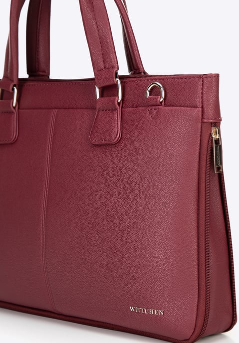 Wittchen Dames 14, 5" Laptoptas in Imitatieleer Burgundy Eco-leer - Image 4