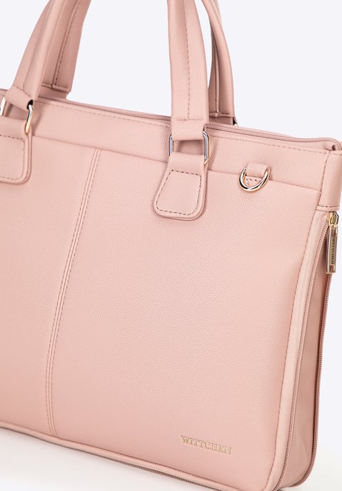 Wittchen Dames 14, 5" Laptoptas in Imitatieleer Roze - Image 3