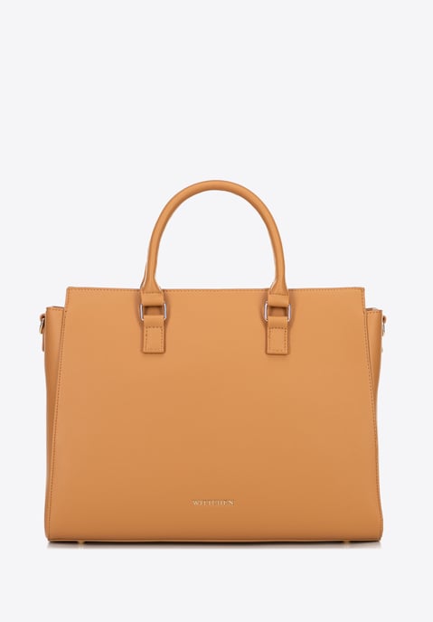 Wittchen Dames 17" Laptoptas, Lichtbruin, Imitatieleer, Eco-leer - Image 1