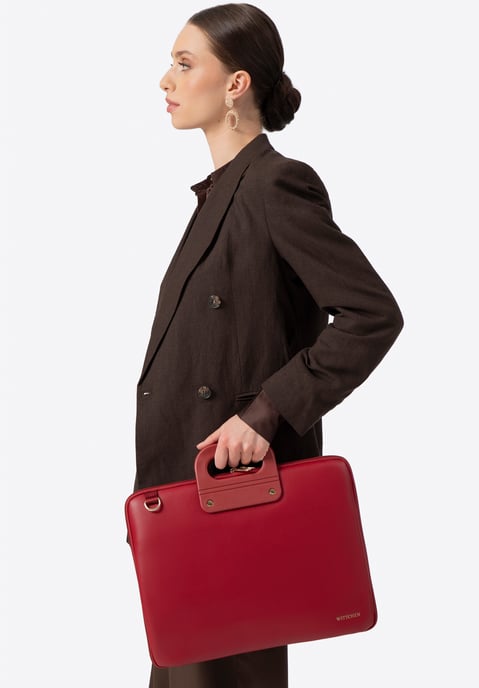 Wittchen Dames 15" Laptoptas, Rood, Bordeauxrood, Kunstleer - Image 2