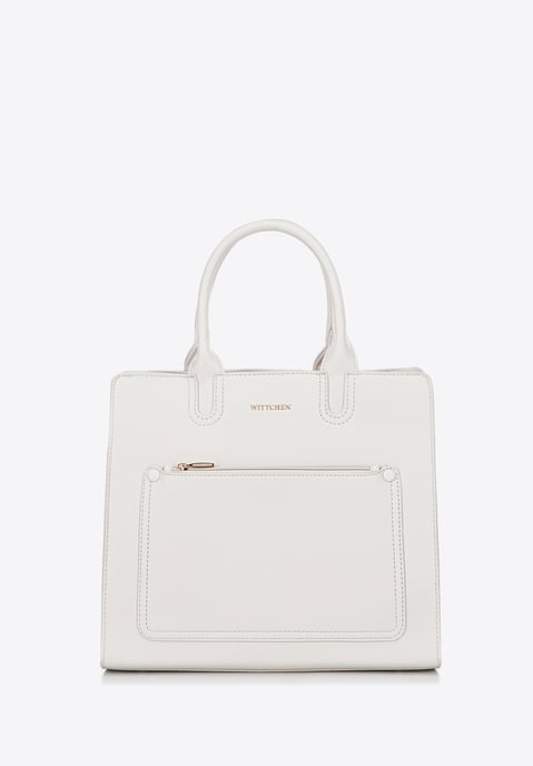 Wittchen Dames 13" Laptoptas in Imitatieleer Crème - Image 1