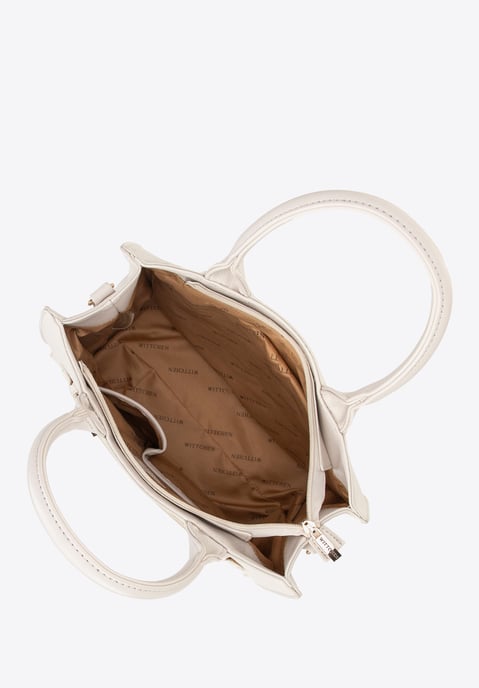 Wittchen Dames 13" Laptoptas in Imitatieleer Crème - Image 3