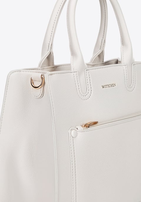 Wittchen Dames 13" Laptoptas in Imitatieleer Crème - Image 4