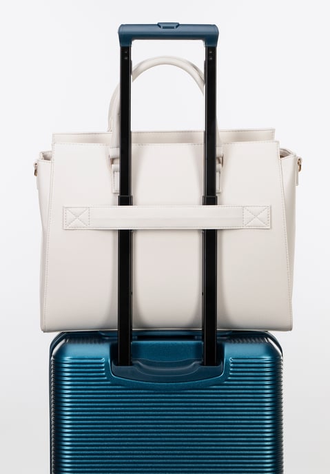 Wittchen Dames 17" Laptoptas in Imitatieleer Off-White Eco-Leer - Image 5