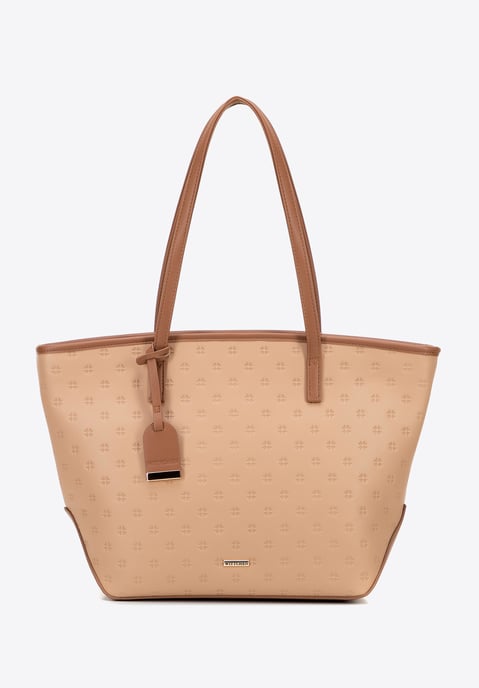 Wittchen Dames grote imitatieleren shopper tas beige eco-leer - Image 2
