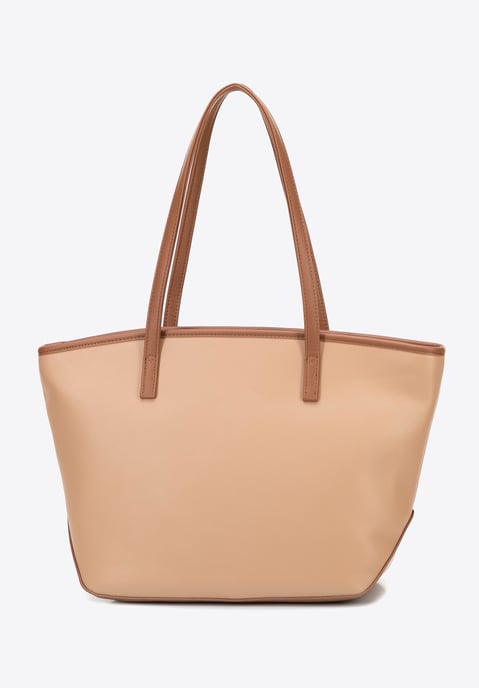 Wittchen Dames grote imitatieleren shopper tas beige eco-leer - Image 3