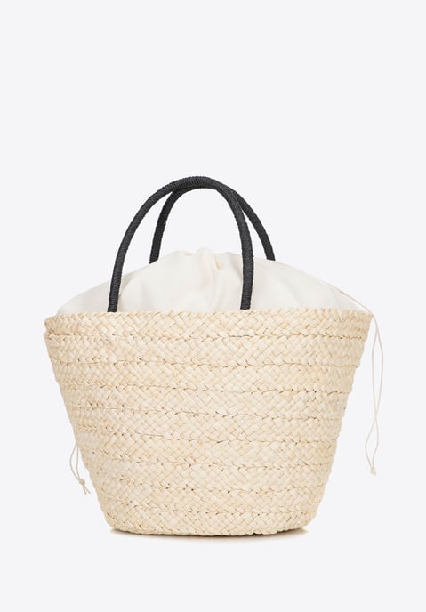 Wittchen Vrouw Geweven Mand met Logo Beige en Zwart Beige en Zwart Maïskolf - Image 3