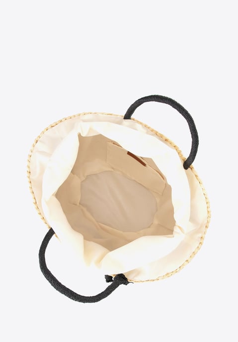 Wittchen Vrouw Geweven Mand met Logo Beige en Zwart Beige en Zwart Maïskolf - Image 4
