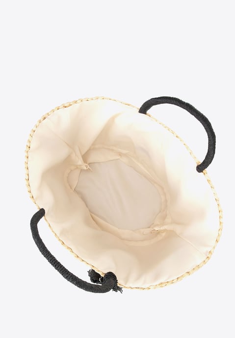 Wittchen Vrouw Geweven Mand met Logo Beige en Zwart Beige en Zwart Maïskolf - Image 5