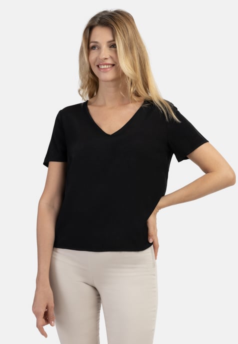 usha Blouse shirt Dames zwart - Image 3
