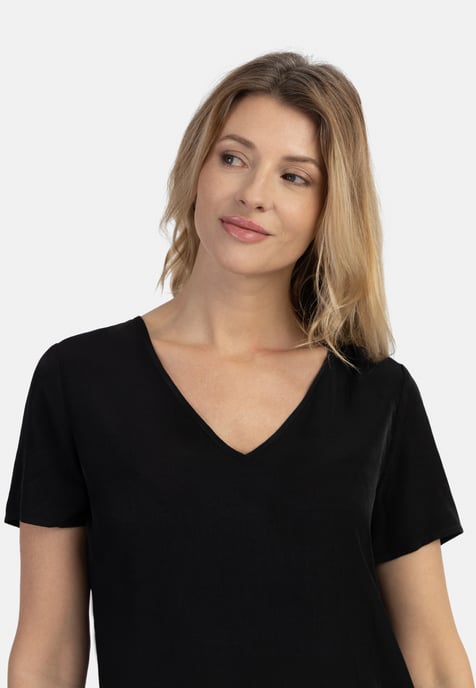 usha Blouse shirt Dames zwart - Image 5
