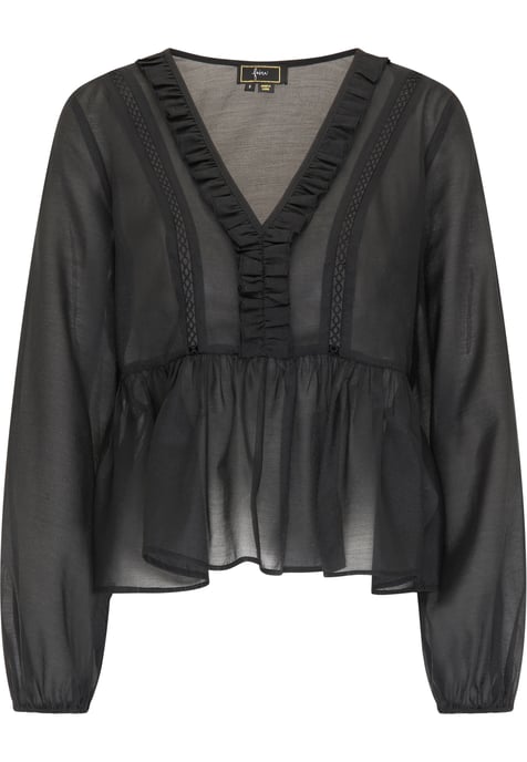 Faina Blouse Dames zwart - Image 1