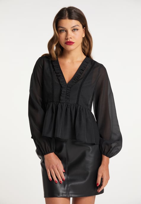 Faina Blouse Dames zwart - Image 3