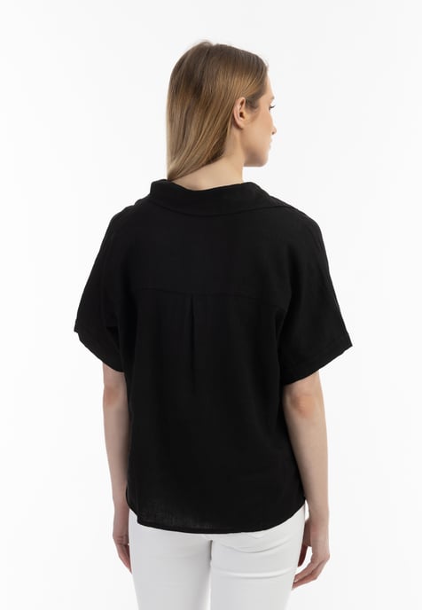 usha Blouse shirt Dames zwart - Image 4
