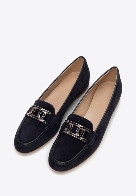 Wittchen Dames Leren Platte Loafers Marineblauw Natuurlijk Leer - Image 3