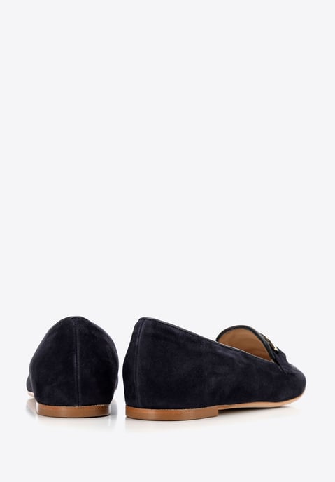Wittchen Dames Leren Platte Loafers Marineblauw Natuurlijk Leer - Image 5