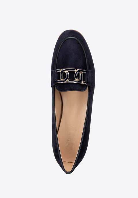 Wittchen Dames Leren Platte Loafers Marineblauw Natuurlijk Leer - Image 6