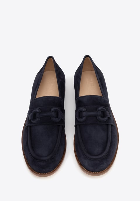 Wittchen Dames mocassins van echt leer met subtiele gesp, marineblauw - Image 3