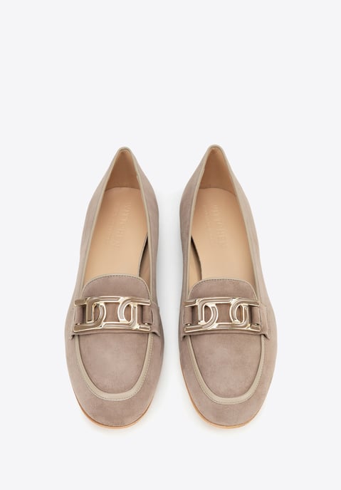 Wittchen Dames Leren Platte Loafers Beige Natuurlijk Leer - Image 4