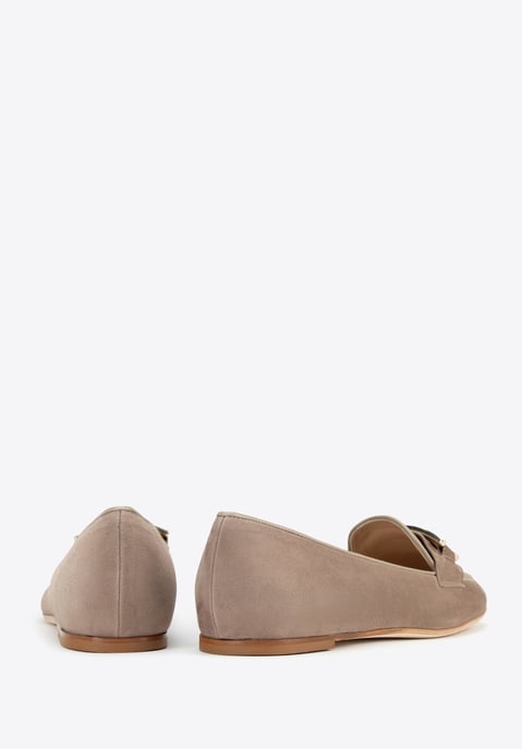 Wittchen Dames Leren Platte Loafers Beige Natuurlijk Leer - Image 5