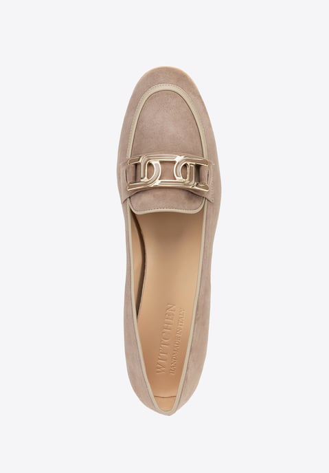 Wittchen Dames Leren Platte Loafers Beige Natuurlijk Leer - Image 6