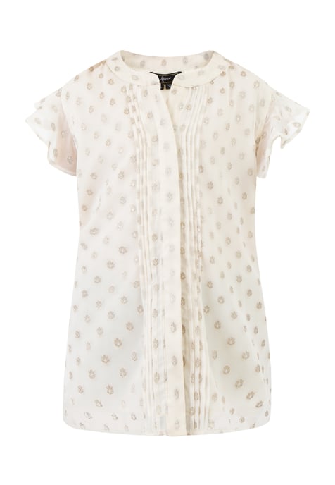 Faina Blouse Meisje Gebroken wit met gouden stippen - Image 1
