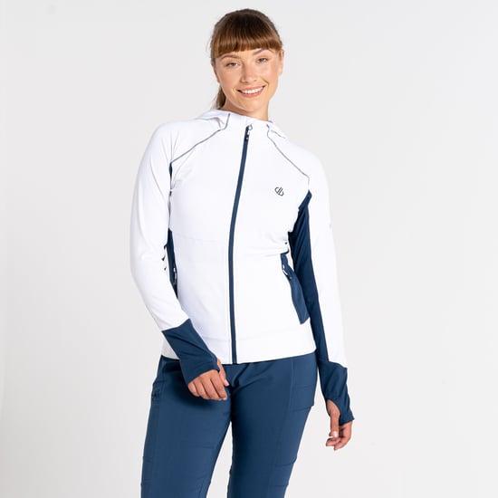Dare 2B Dames/Dames Convey II Hooded Core Stretch Midlayer (Wit/Moonlight Denim) - Image 4