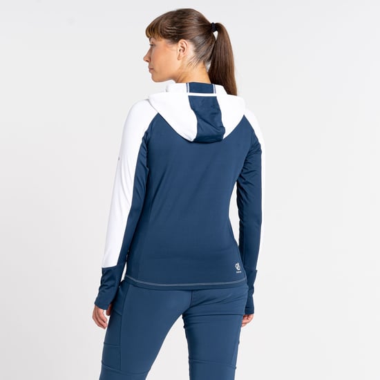Dare 2B Dames/Dames Convey II Hooded Core Stretch Midlayer (Wit/Moonlight Denim) - Image 5