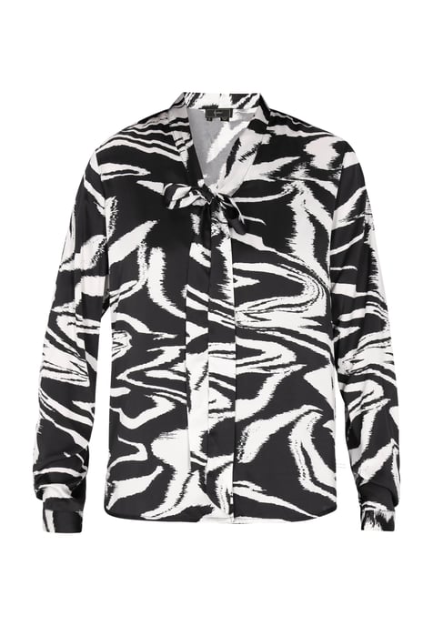 Faina Blouse Dames zwart en wit - Image 1