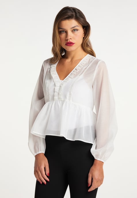 Faina Blouse Dames wolwit - Image 3