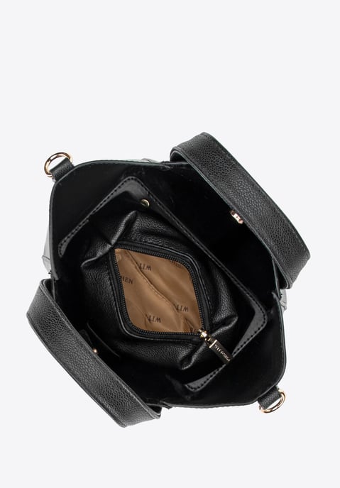 Wittchen Dames mini zwart kunstlederen etui met uitneembaar etui - Image 4