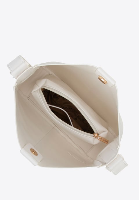 Wittchen Dames handtas, imitatieleer, crème, eco-leer - Image 4
