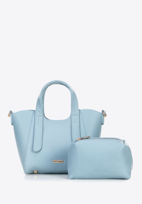 Wittchen Dames mini koffer met uitneembaar etui, blauw, eco-leer - Image 3