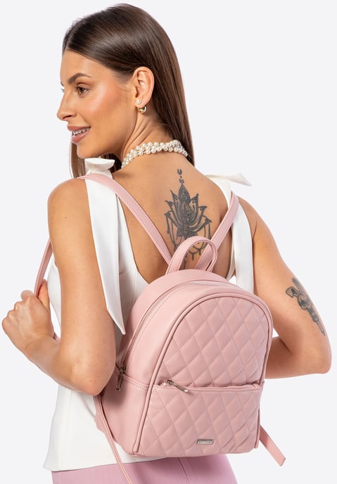 Wittchen Damesrugzak van imitatieleer met stiksels Roze Eco-leer - Image 1
