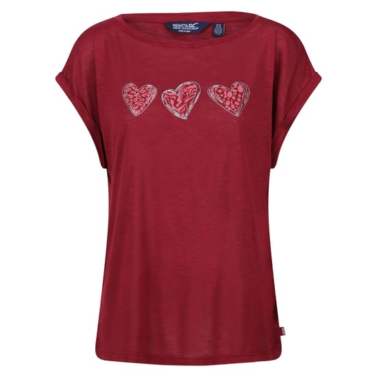Regatta Dames/Dames Roselynn Harten T-shirt (Cabernet) - Image 1