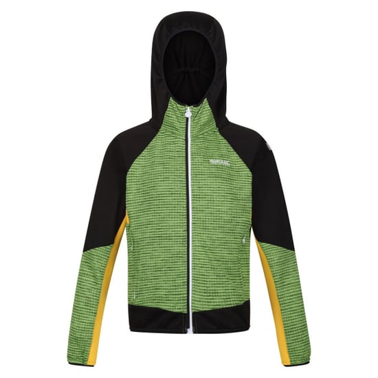 Regatta Kinder/Kids Prenton II Hooded Soft Shell Jacket (Jasmijngroen/Zwart) - Image 1