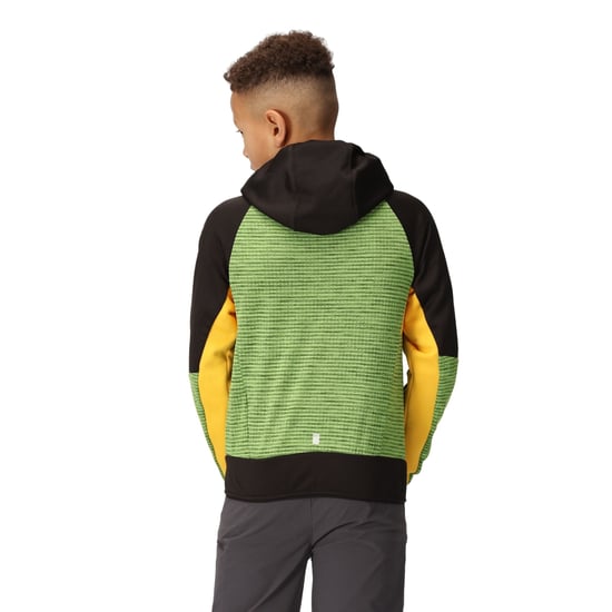 Regatta Kinder/Kids Prenton II Hooded Soft Shell Jacket (Jasmijngroen/Zwart) - Image 5