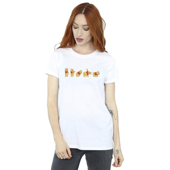 Disney Dames/Dames Winnie De Poeh Stretching Katoenen Vriendje T-shirt (Wit) - Image 3