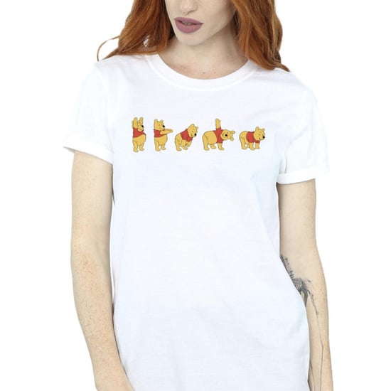Disney Dames/Dames Winnie De Poeh Stretching Katoenen Vriendje T-shirt (Wit) - Image 4