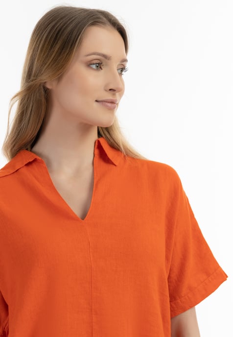 usha Blouse shirt Dames oranje - Image 5