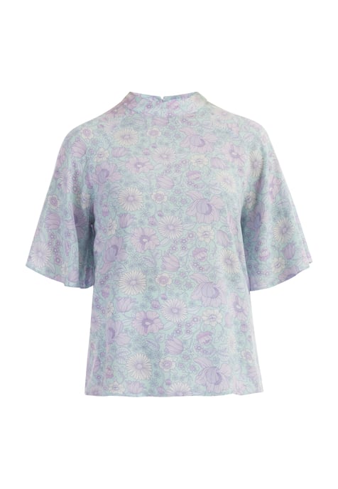 usha blouse met korte mouwen Dames Turkoois Veelkleurig - Image 1