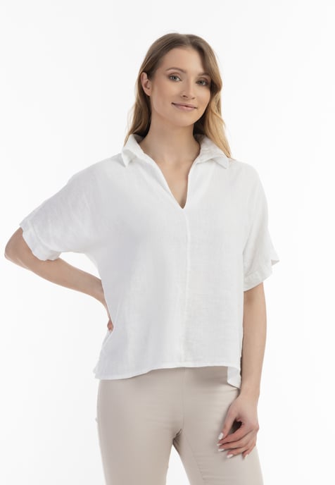 usha Blouse shirt Dames wit - Image 3
