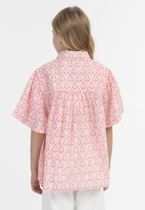 IZIA blouse met korte mouwen meisjes (kinderen) neonroze - Image 4