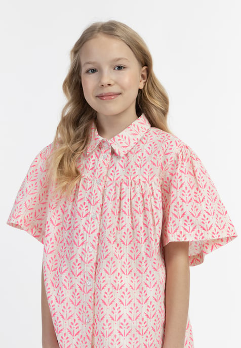 IZIA blouse met korte mouwen meisjes (kinderen) neonroze - Image 5